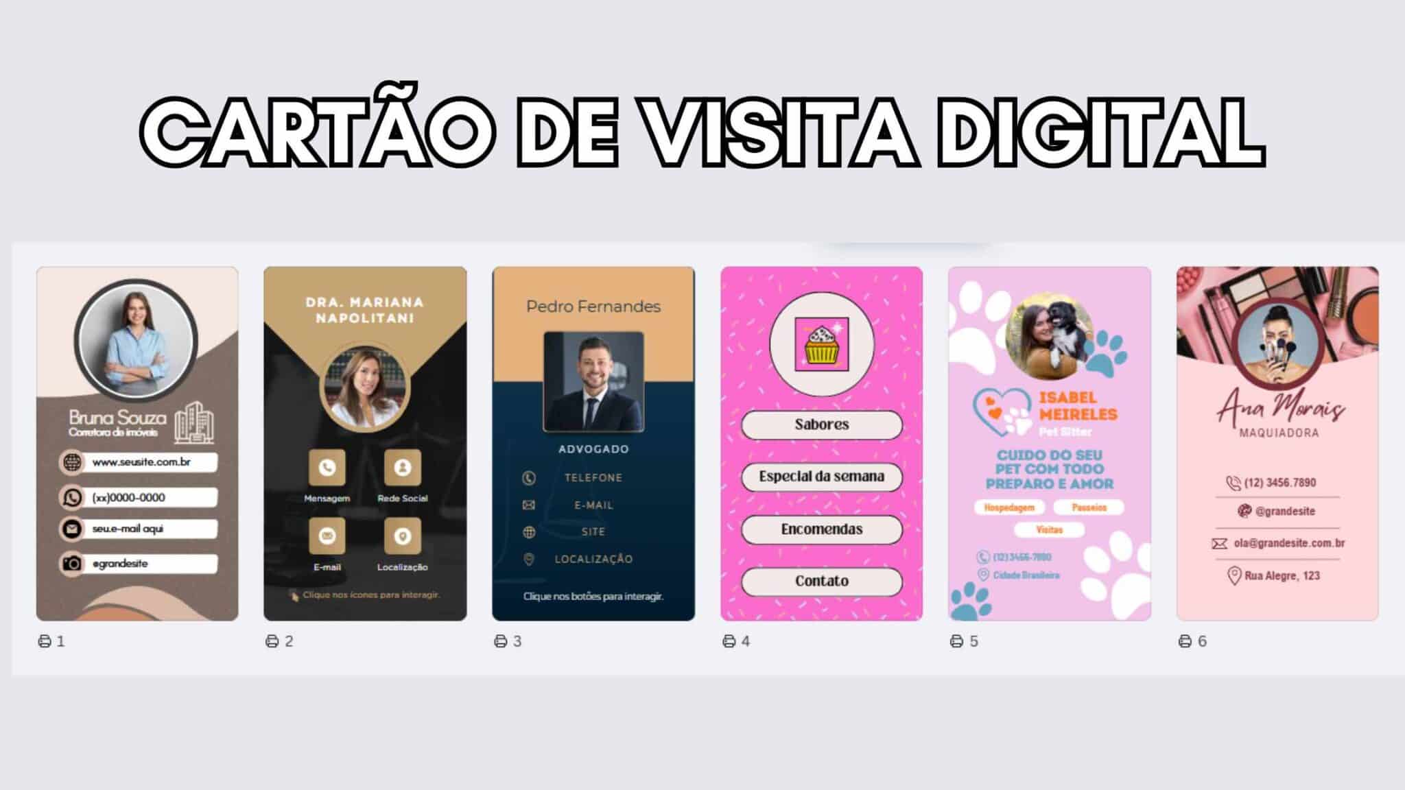 Como Criar um Cartão de Visita Digital no Canva. - Blog - Faça as ...