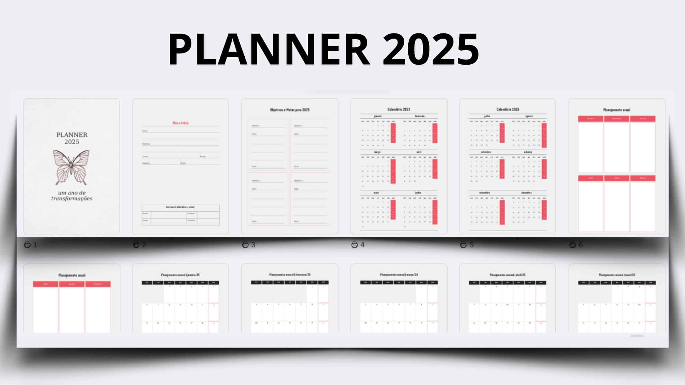 planner 2025 para imprimir