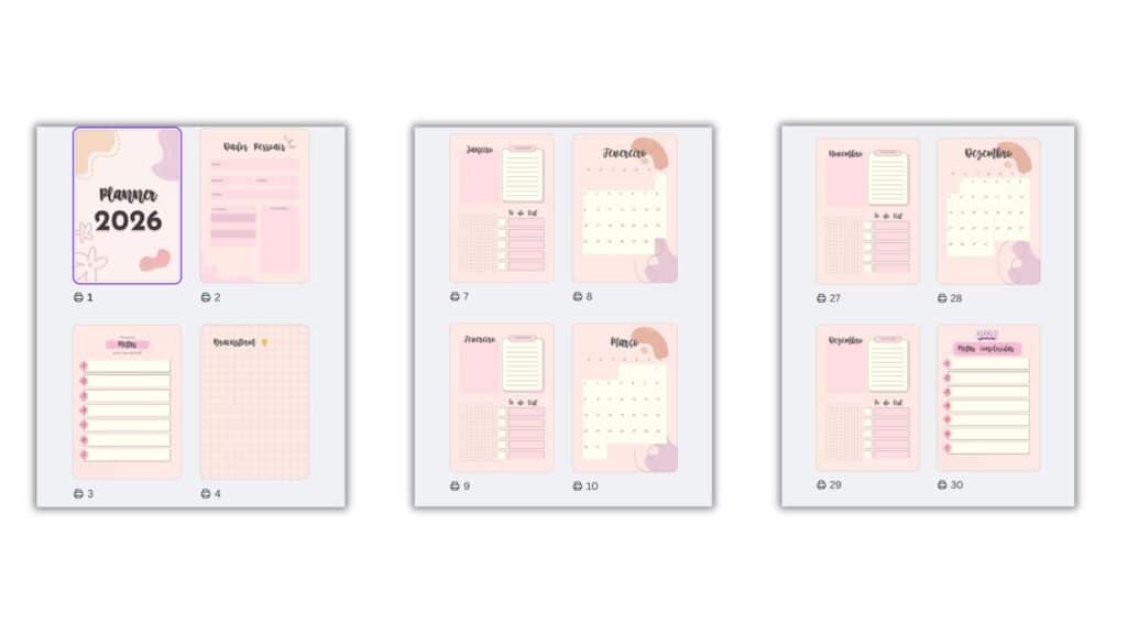 planner 2026 gratuito